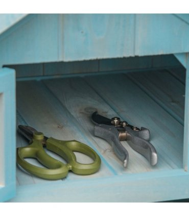 Wooden Garden Storage Shed Tool Storage Box, 77 x 54 x 179 cm, Blue