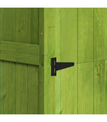 Outsunny Wooden Garden Storage Shed Tool Storage Box, 77 x 54 x 179 cm, Green — Colour: Dark Green