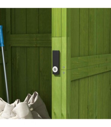 Outsunny Wooden Garden Storage Shed Tool Storage Box, 77 x 54 x 179 cm, Green — Colour: Dark Green