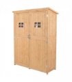 Garden Shed W/Double Door, Pine Wood, 127.5Lx50Wx164H cm — Colour: Nature Wood