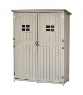 Wooden Outdoor Garden Shed 127.5L x 50W x 164H cm Grey