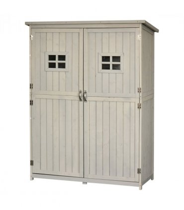 Wooden Outdoor Garden Shed 127.5L x 50W x 164H cm Grey