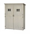 Wooden Outdoor Garden Shed 127.5L x 50W x 164H cm Grey