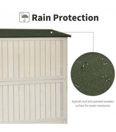 Wooden Outdoor Garden Shed 127.5L x 50W x 164H cm Grey
