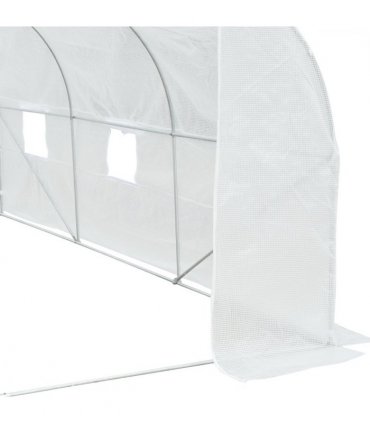 2H x 3.5L x 3W (m) Walk-in Tunnel PE Mesh Greenhouse White — Size: 350cm x 300cm x 200cm