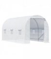 Outsunny 4.5 x 2M Walk-in Polytunnel Greenhouse for Garden, Galvanised Steel — Size: 4.5m x 2m x 2m