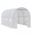 3.5 L x 2 W x 2H m Walk-in Greenhouse-White PE — Size: 3.5m x 2m x 2m