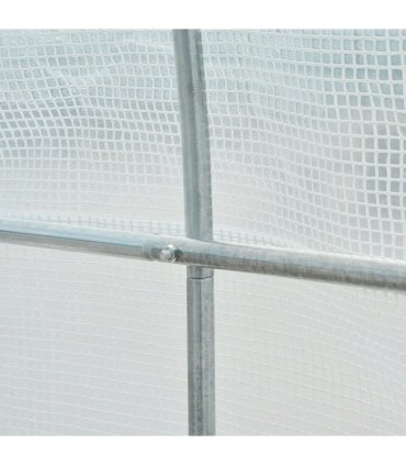 3.5 L x 2 W x 2H m Walk-in Greenhouse-White PE — Size: 3.5m x 2m x 2m