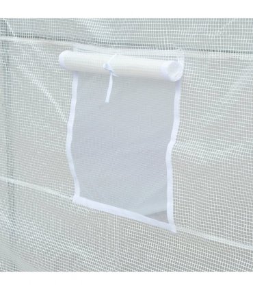 3.5 L x 2 W x 2H m Walk-in Greenhouse-White PE — Size: 3.5m x 2m x 2m