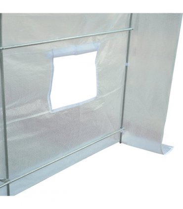 250L X 200W X 200H cm Walk-in Greenhouse-White PE — Size: 2.5m x 2m x 2m