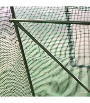 4x2 m Polytunnel Walk-in Greenhouse with Zip Door and Windows-Green — Size: 395cm x 197cm x 197cm