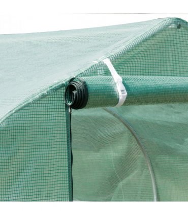 3x2 m Polytunnel Walk-in Greenhous-Green — Size: 300cm x 200cm x 200cm