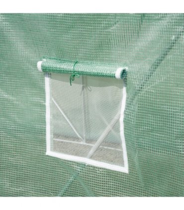 3x2 m Polytunnel Walk-in Greenhous-Green — Size: 300cm x 200cm x 200cm