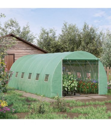 Walk-in Greenhouse, 6 x 3 M-Green — Size: 6m x 3m x 1.9m