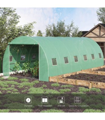 Walk-in Greenhouse, 6 x 3 M-Green — Size: 6m x 3m x 1.9m