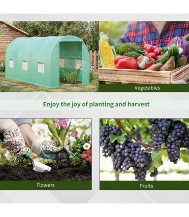 Walk-in Greenhouse, 4 x 2 M-Green — Size: 4m x 2m x 1.9m