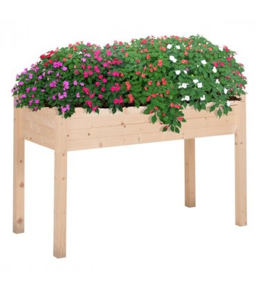 Raised Wood Garden Bed Planter Vegetables Grow Flower Herbs Box Kit — Size: 122.5Lx56.5Wx76H (cm)