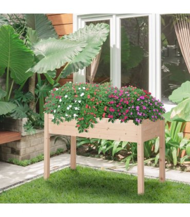 Raised Wood Garden Bed Planter Vegetables Grow Flower Herbs Box Kit — Size: 122.5Lx56.5Wx76H (cm)