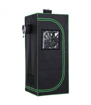 Hydroponic Plant Grow Tent W/ Window Tool Bag, 60L x 60W x 140Hcm-Black/Green — Size: 60cm x 60cm x 140cm