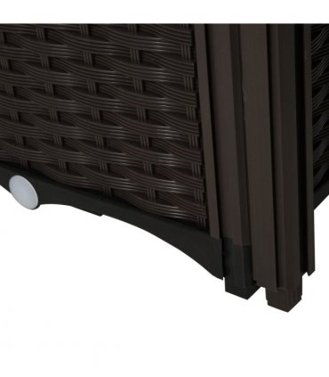 PP Set Of 4 Raised Outdoor Garden Planter Box Brown