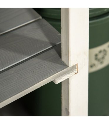 Garden Shed Outdoor Tool Storage w/ 2 Shelve 75 x 56 x115cm Grey