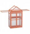 80x47x138cm Wood Cold Frame Greenhouse for Plants PC Board Orange
