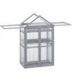 80x47x138cm Wood Cold Frame Greenhouse for Plants PC Board Grey