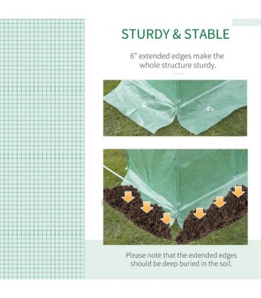 6 x 3 x 2m Greenhouse Replacement Cover ONLY for Tunnel Greenhouse — Size: 6m x 3m x 2m