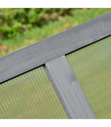 Square Wooden Outdoor Greenhouse for Plants PC Board 100 x 65 x 40cm — Colour: Grey