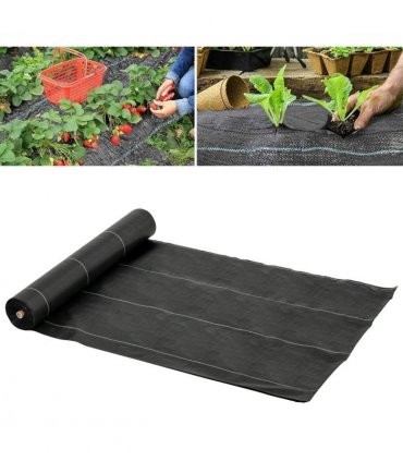 2x50m Weed Barrier Fabric Durable Convenient Design Weed Block Mat — Size: 2m x 50m