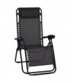 Zero Gravity Chair Adjustable Patio Lounge Chair Recling Seat Outdoor Patio — Colour: Black