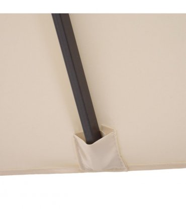 4.6m Double-Sided Patio Parasol Sun Umbrella-Cream White — Colour: Beige