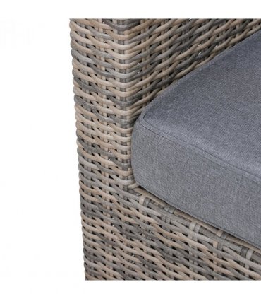 5 Pcs PE Rattan Armchair Outdoor Garden Seating Comfort Balcony Home Grey
