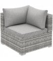 Rattan Corner Sofa Garden Rattan Furniture Single Sofa Chair Light Grey