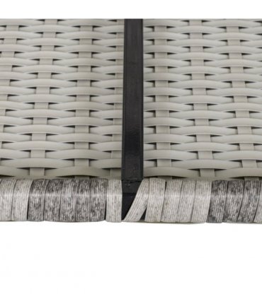 Rattan Corner Sofa Garden Rattan Furniture Single Sofa Chair Light Grey