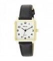 Ravel Women's White Face Rectangular Fashion Watch R0139.01.2 — Colour: Black/Gold