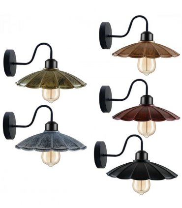 Rustic Wall Light For Living Room ~1214 — Colour: Brushed Brass