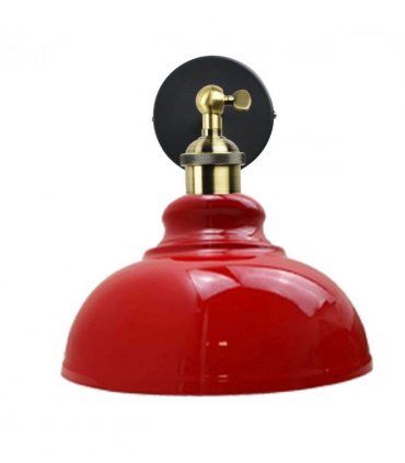 Vintage Industrial Curvy Dome E27 Adjustable Wall Light ~1220 — Colour: White