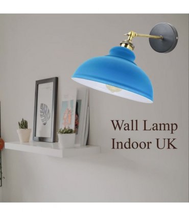 Vintage Industrial Curvy Dome E27 Adjustable Wall Light ~1220 — Colour: Yellow