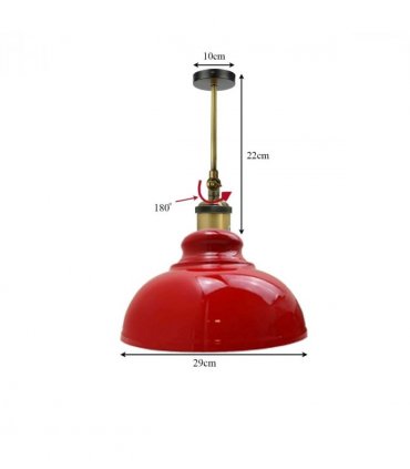 Vintage Industrial Curvy Dome E27 Adjustable Wall Light ~1220 — Colour: Yellow
