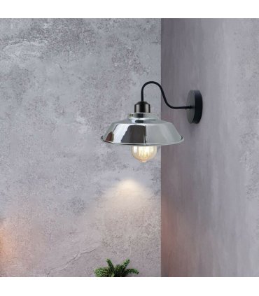 Rustic Industrial Adjustable Gooseneck Indoor Wall Sconce Light ~1186 — Colour: Chrome