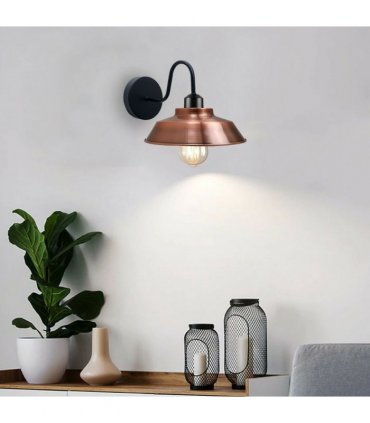 Rustic Industrial Adjustable Gooseneck Indoor Wall Sconce Light ~1186 — Colour: Copper
