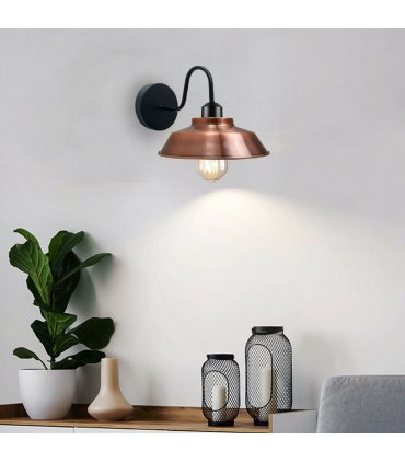 Rustic Industrial Adjustable Gooseneck Indoor Wall Sconce Light ~1186 — Colour: Yellow Brass — V069775182