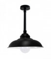 Modern Industrial Metal Curved Lampshade Ceiling Light Black Flush Mount Lighting Indoor Light — Size: With Bulb