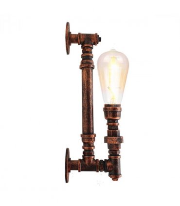 Steampunk Pipe Lights Wall Lamp Indoor Lighting ~2813 — Colour: Rustic Red
