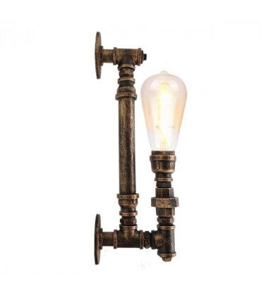Steampunk Pipe Lights Wall Lamp Indoor Lighting ~2813 — Colour: Brushed Copper