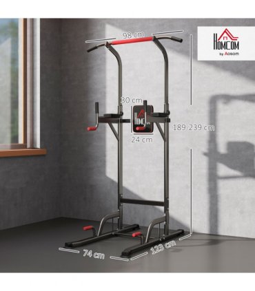 Power Tower Station Pull Up Bar for Home Gym Workout Equipment HOMCOM