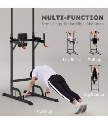 Power Tower Station Pull Up Bar for Home Gym Workout Equipment HOMCOM