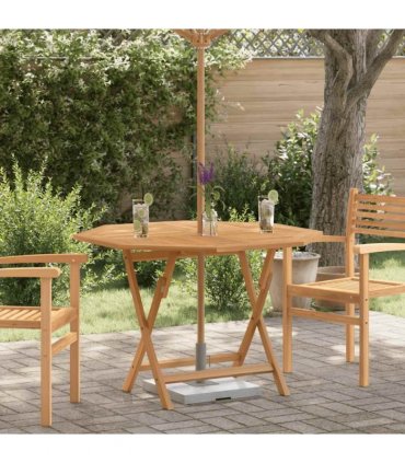 vidaXL Folding Garden Table 110x110x75 cm Solid Wood Teak