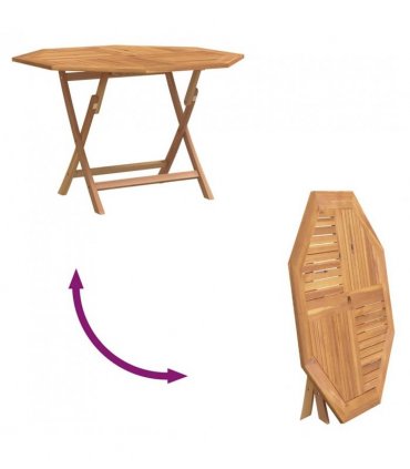 vidaXL Folding Garden Table 110x110x75 cm Solid Wood Teak